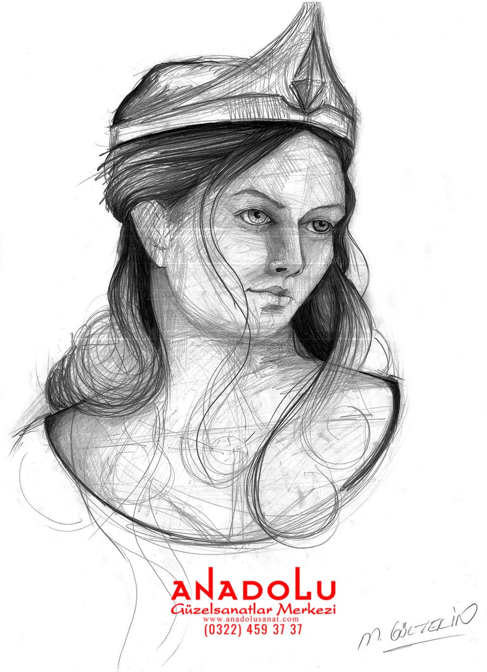 Karakalem İnsan Yüz Çizimleri